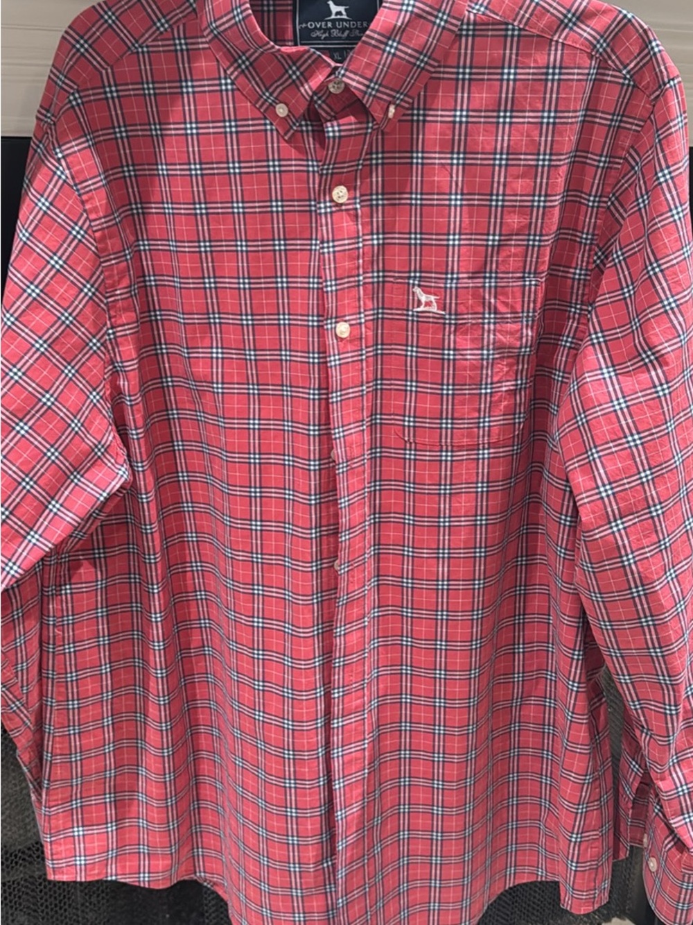 Red Plaid Button-Up Shirt